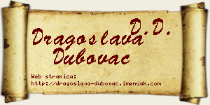 Dragoslava Dubovac vizit kartica